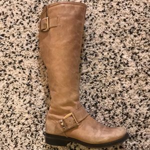 Knee-High Leather Boots, Barton Steve Madden